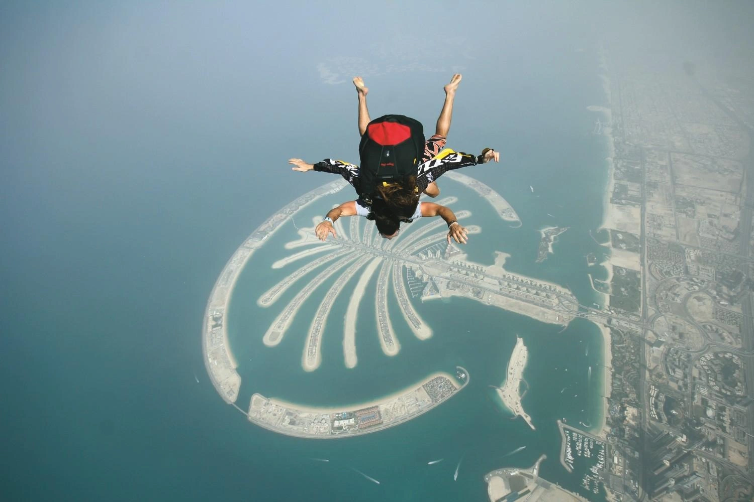 Skydiving over palm Jumeirah