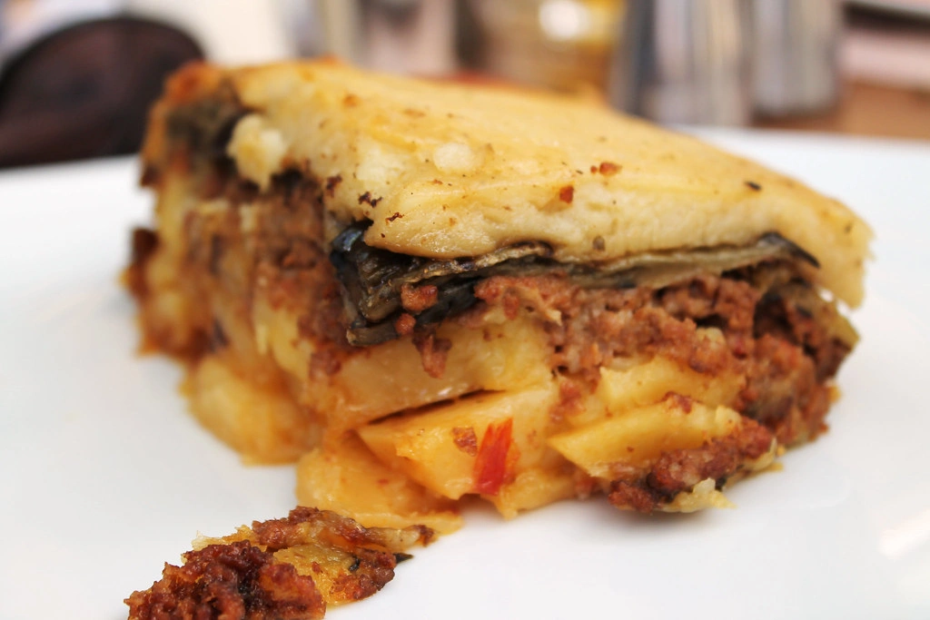 Moussaka, a baked Mediterranean dish