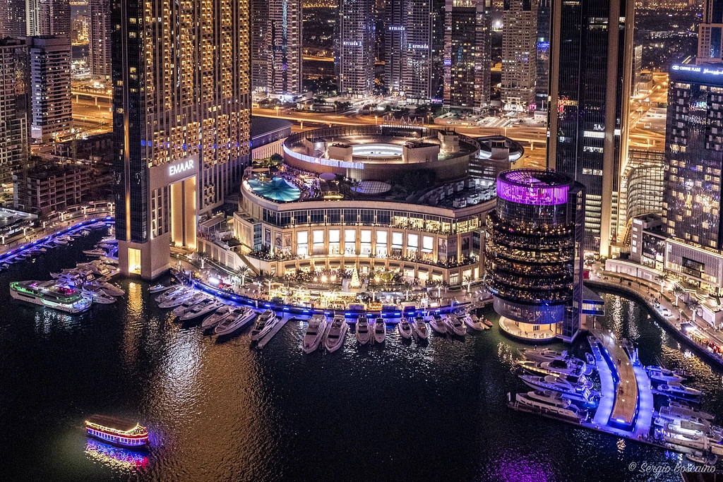 Dubai Marina at night