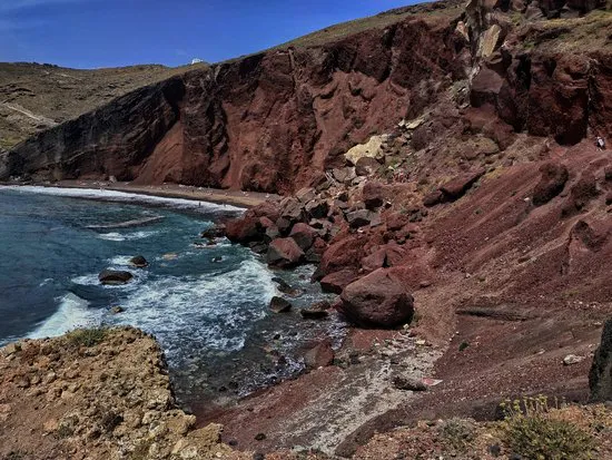 الشاطئ الأحمر سانتوريني ميكاليس